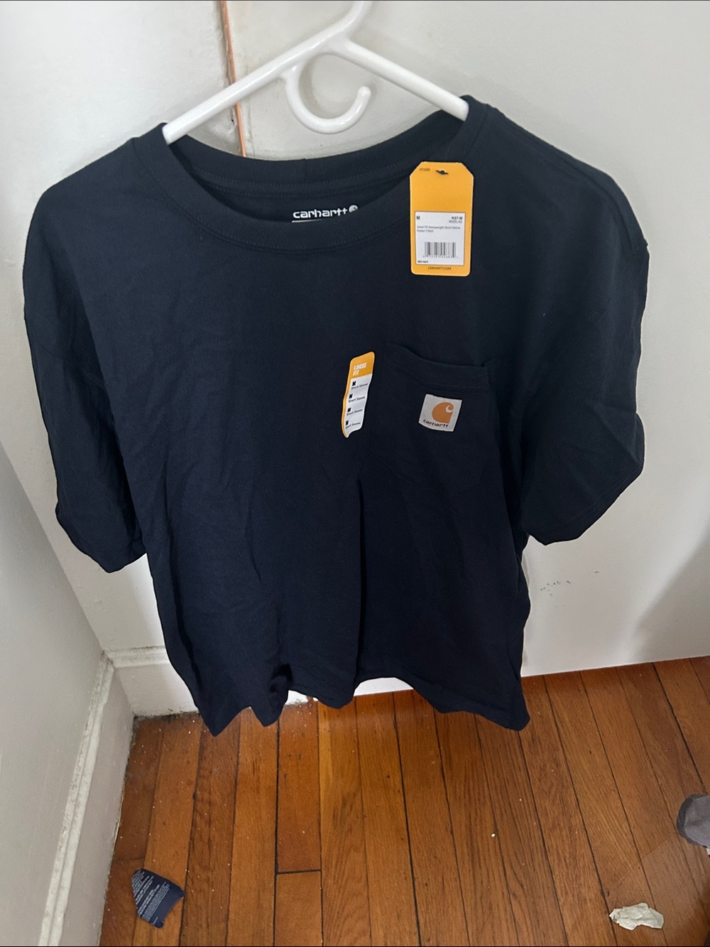 Carhartt Navy blue Pocket Tee with Logo Patch